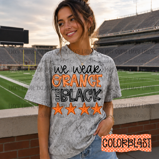 We Wear Orange & Black