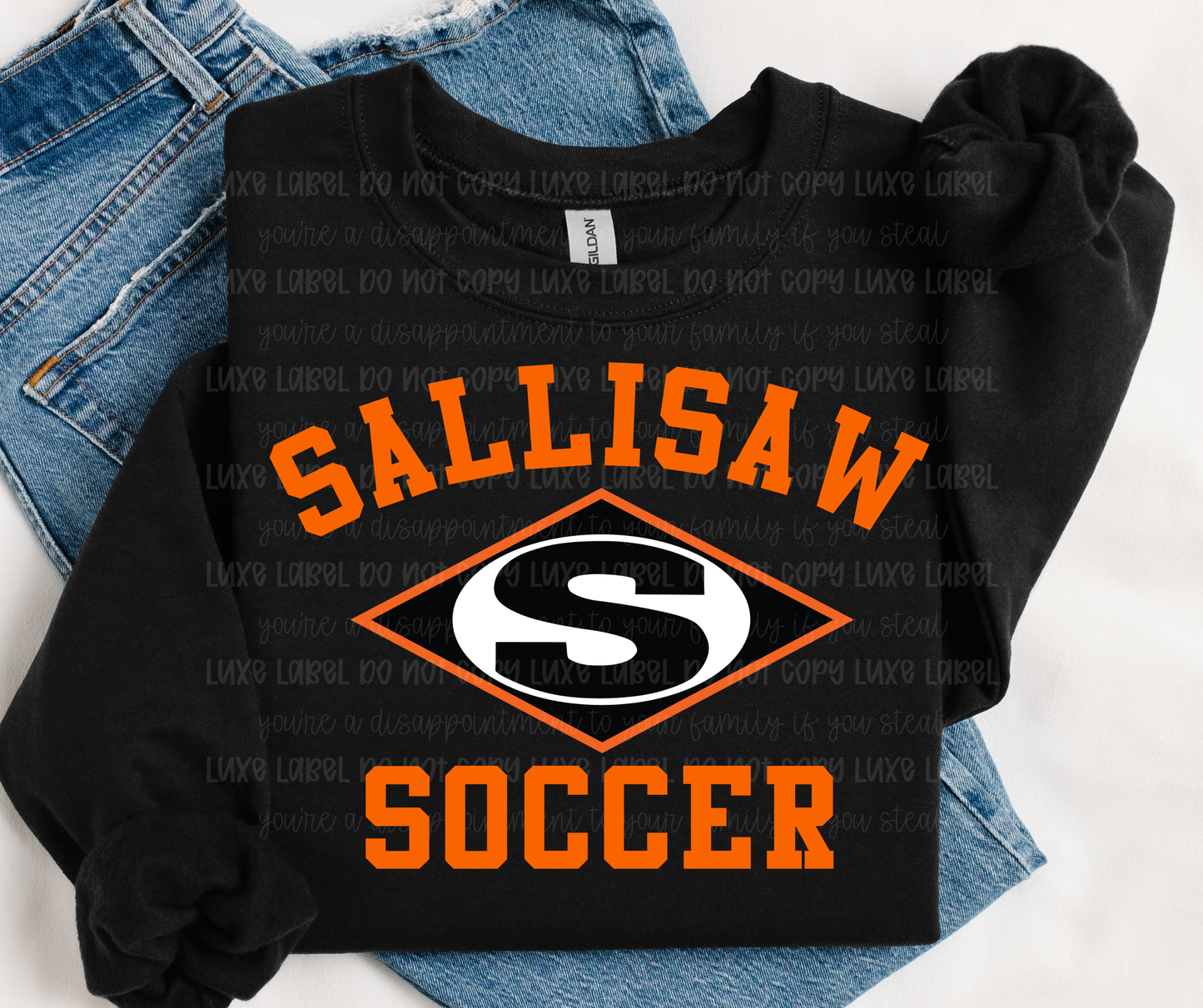 Sallisaw Soccer - Orange Lettering