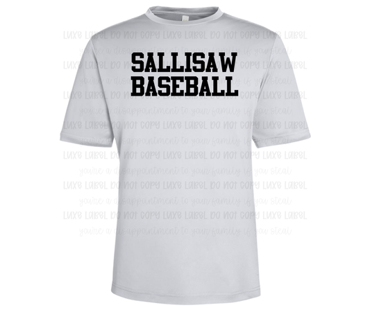 Sallisaw Baseball - Black on Platinum Dry Fit