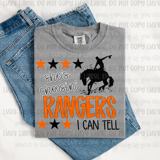 She's Choosin Rangers