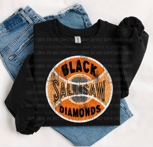 Retro Distressed Sallisaw Black Diamonds