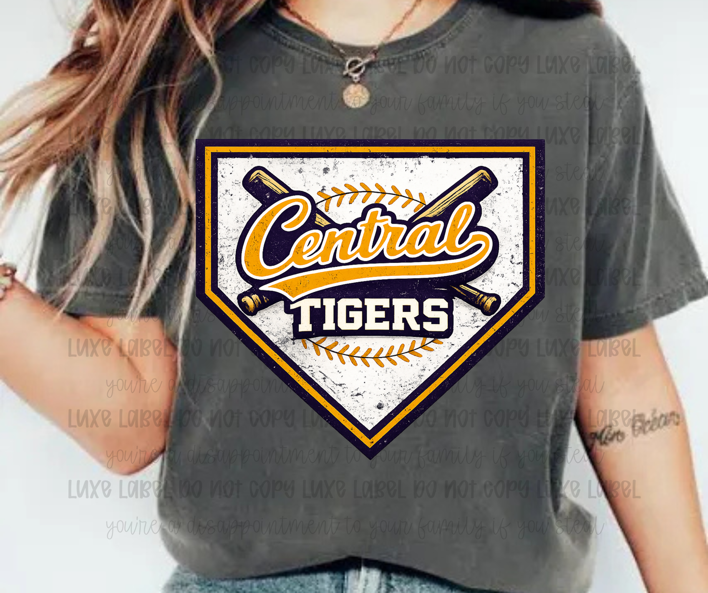 Central Tigers Baseball on Base