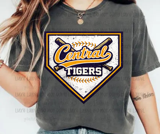 Central Tigers Baseball on Base