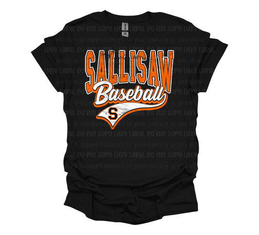 Retro Distressed Sallisaw Baseball